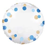 Blue & Gold Confetti - Blanco - Oaktree - 18 inch