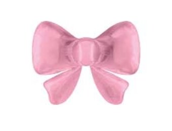 Bow - Satin Pastel Cotton Candy Pink - 13.4 inch - 5 stuks