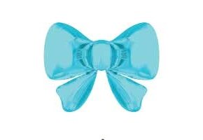 Bow - Satin Pastel Blue - 13.4 inch - 5 pcs