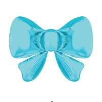 Bow - Satin Pastel Blue - 13.4 inch - 5 pieces