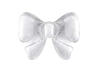 Bow - White Metallic - 13.4 inch - 5 stuks