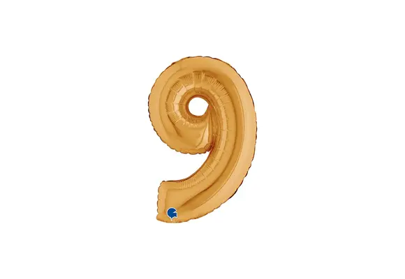 Cijfer Mini Gold - 9 - GRABO - 14 inch
