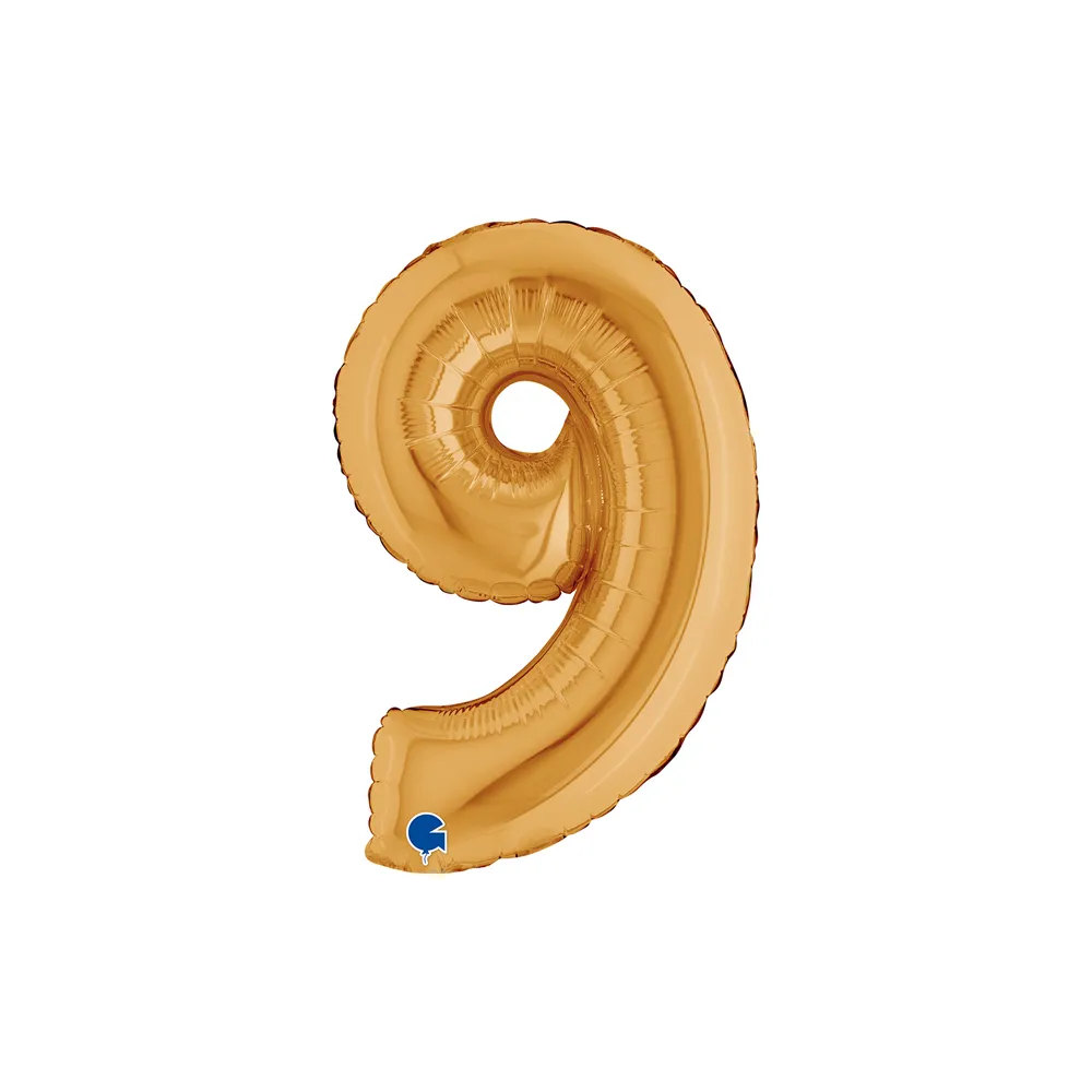 Cijfer Mini Gold - 9 - GRABO - 14 inch