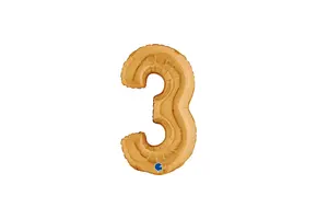 Cijfer Mini Gold - 3 - GRABO - 14 inch