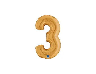 Cijfer Mini Gold - 3 - GRABO - 14 inch