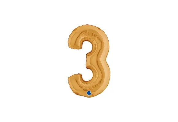 Cijfer Mini Gold - 3 - GRABO - 14 inch