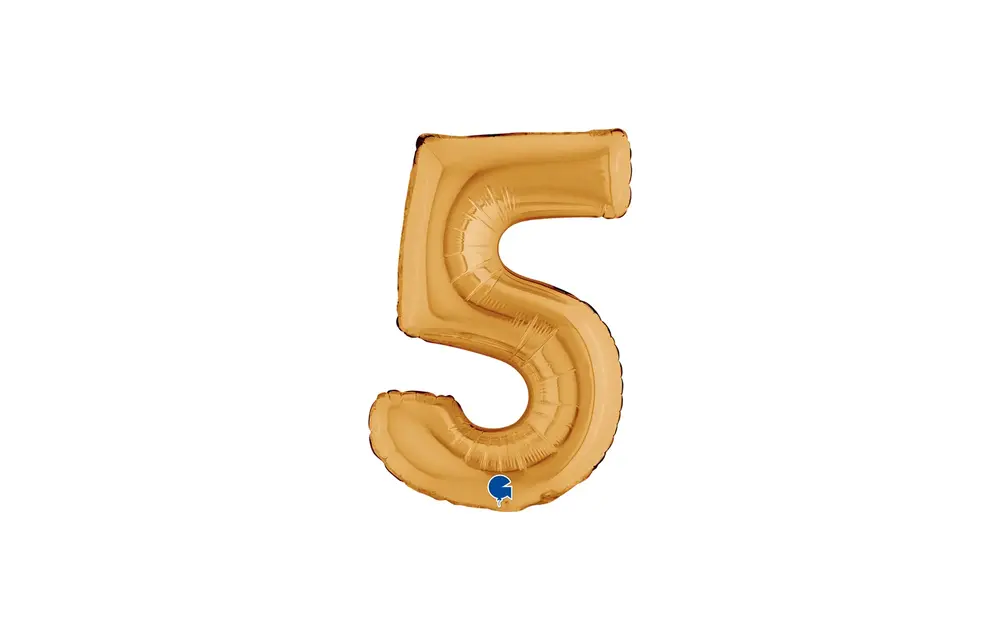 Cijfer Mini Gold - 5 - GRABO - 14 inch