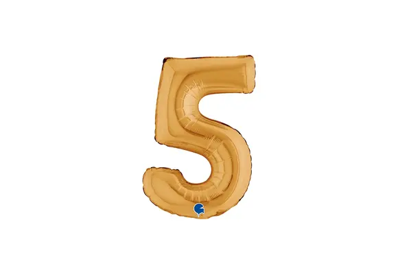 Cijfer Mini Gold - 5 - GRABO - 14 inch