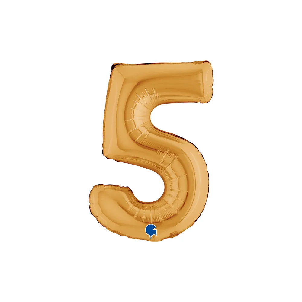 Cijfer Mini Gold - 5 - GRABO - 14 inch