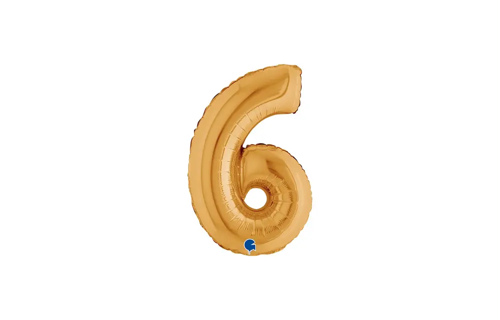 Cijfer Mini Gold - 6 - GRABO - 14 inch