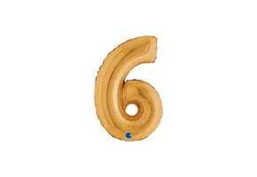 Cijfer Mini Gold - 6 - GRABO - 14 inch