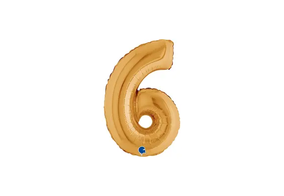 Cijfer Mini Gold - 6 - GRABO - 14 inch