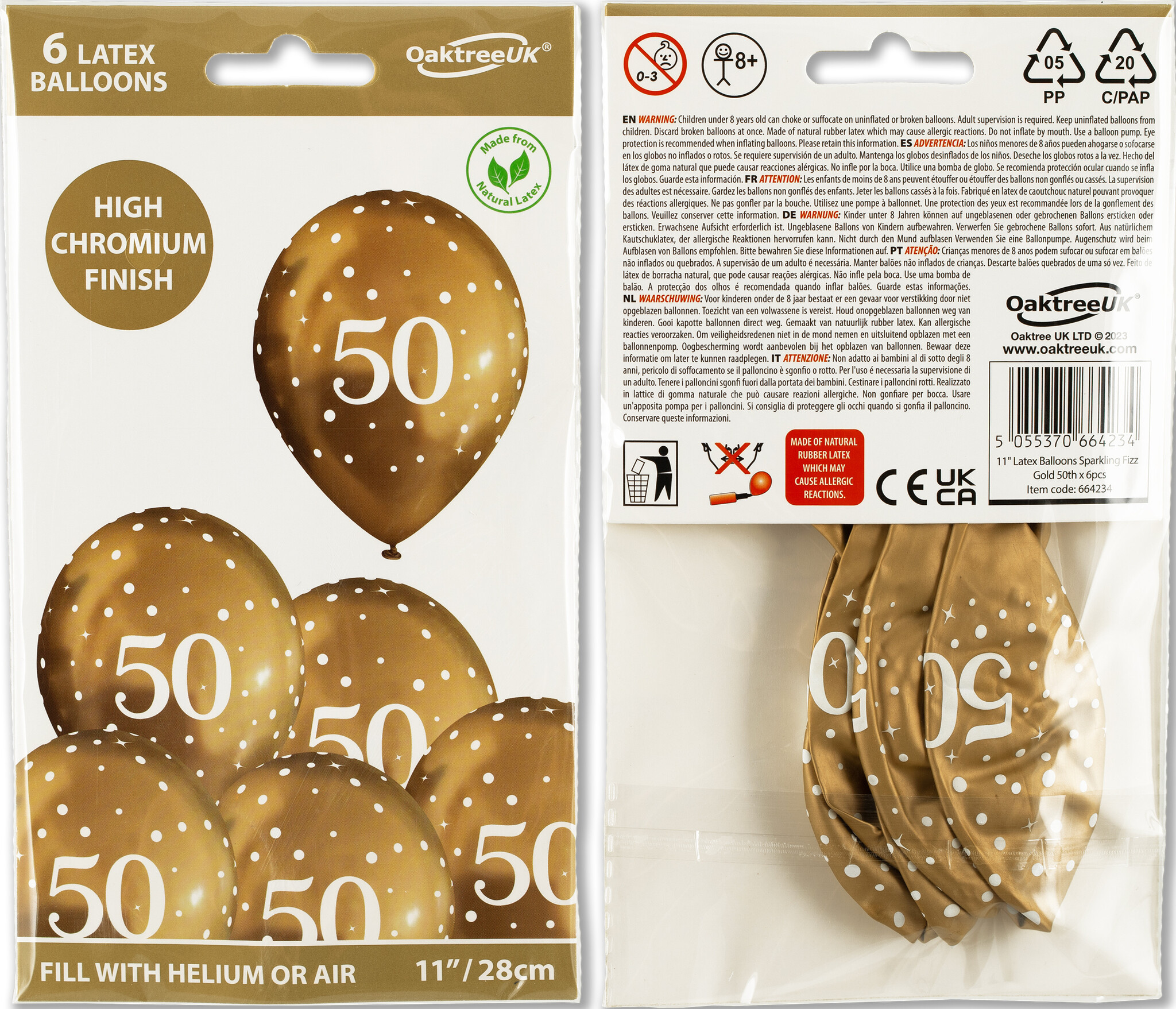 11 inch - Sparkling Fizz - 50 - Chromium Gold - 6 stuks
