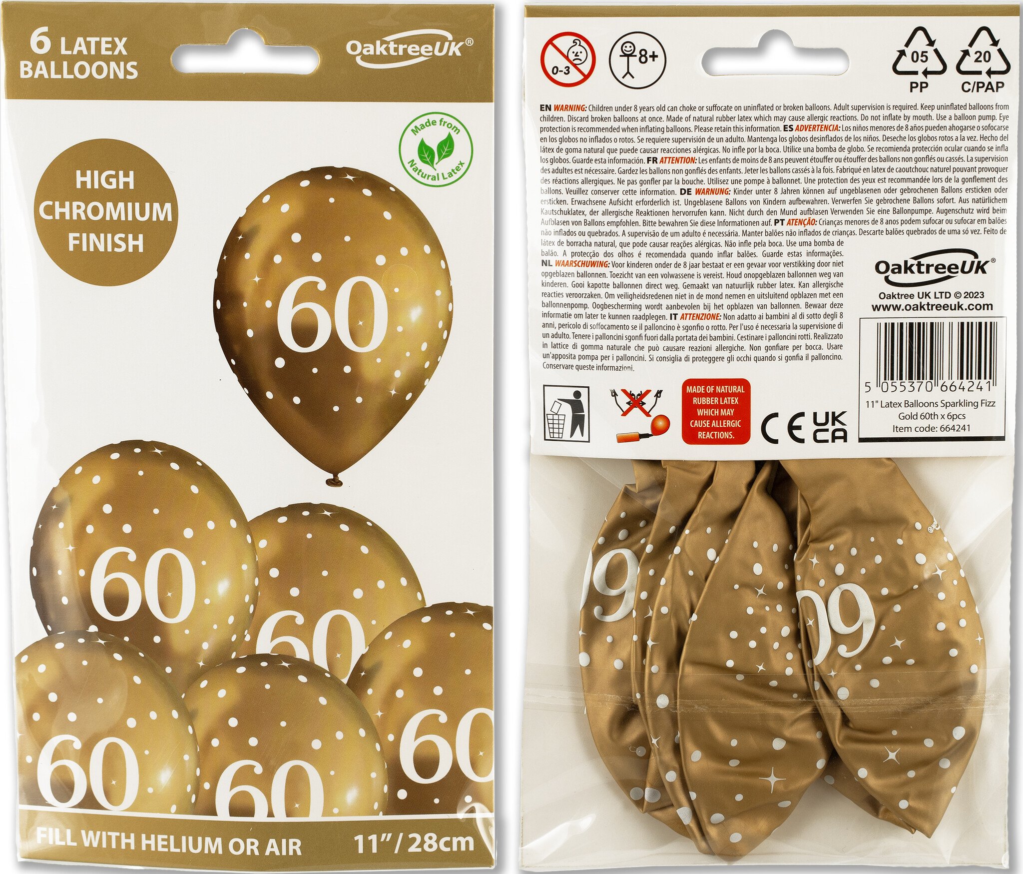 11 inch - Sparkling Fizz - 60 - Chromium Gold - 6 stuks