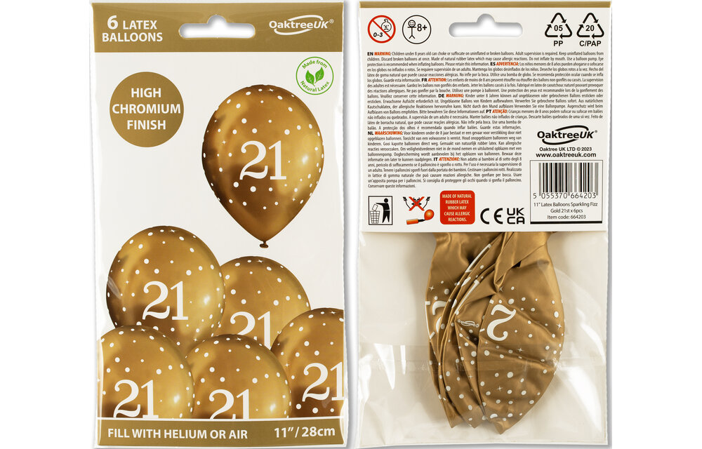 11 inch - Sparkling Fizz - 21 - Chromium Gold - 6 stuks
