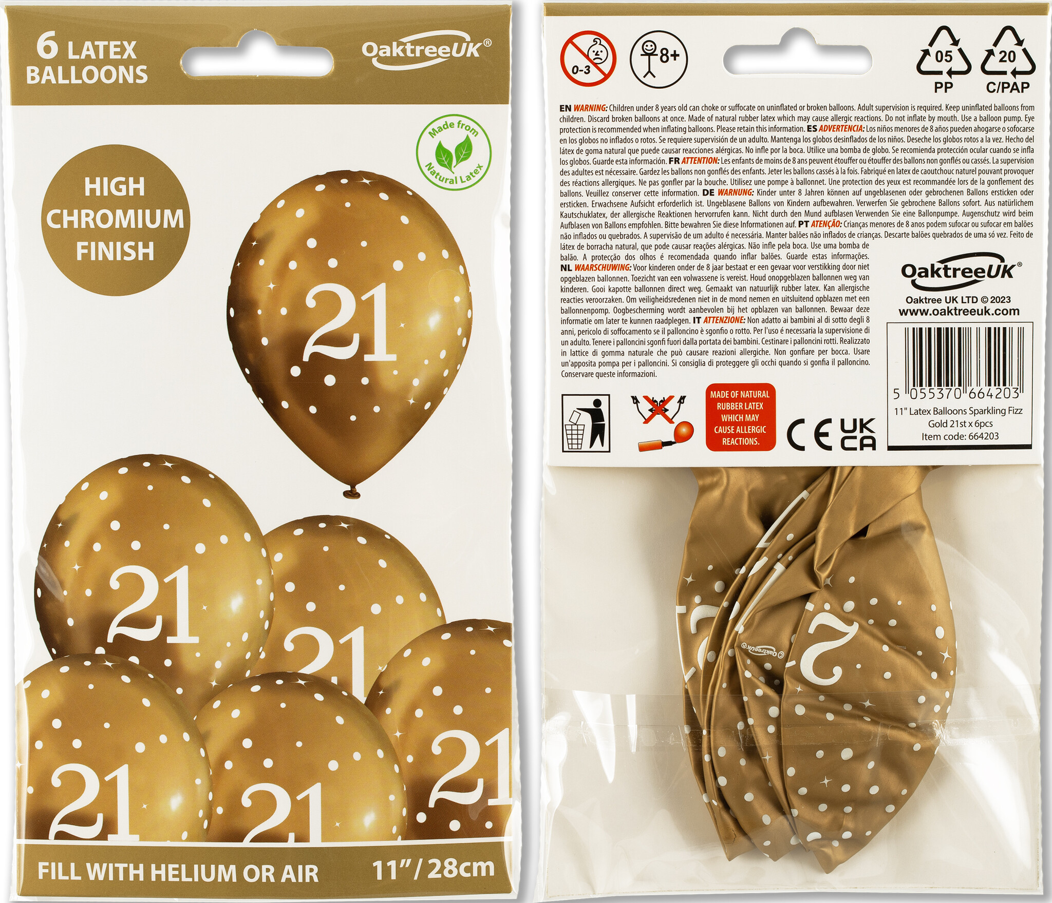 11 inch - Sparkling Fizz - 21 - Chromium Gold - 6 stuks