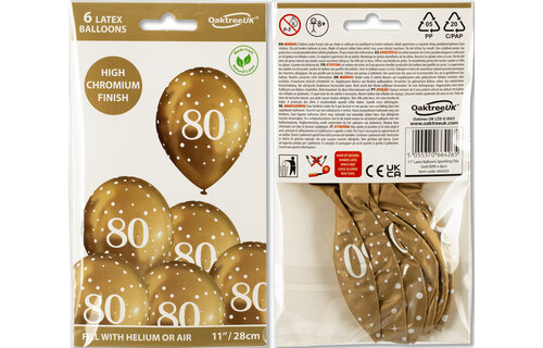 11 inch - Sparkling Fizz - 80 - Chromium Gold - 6 stuks