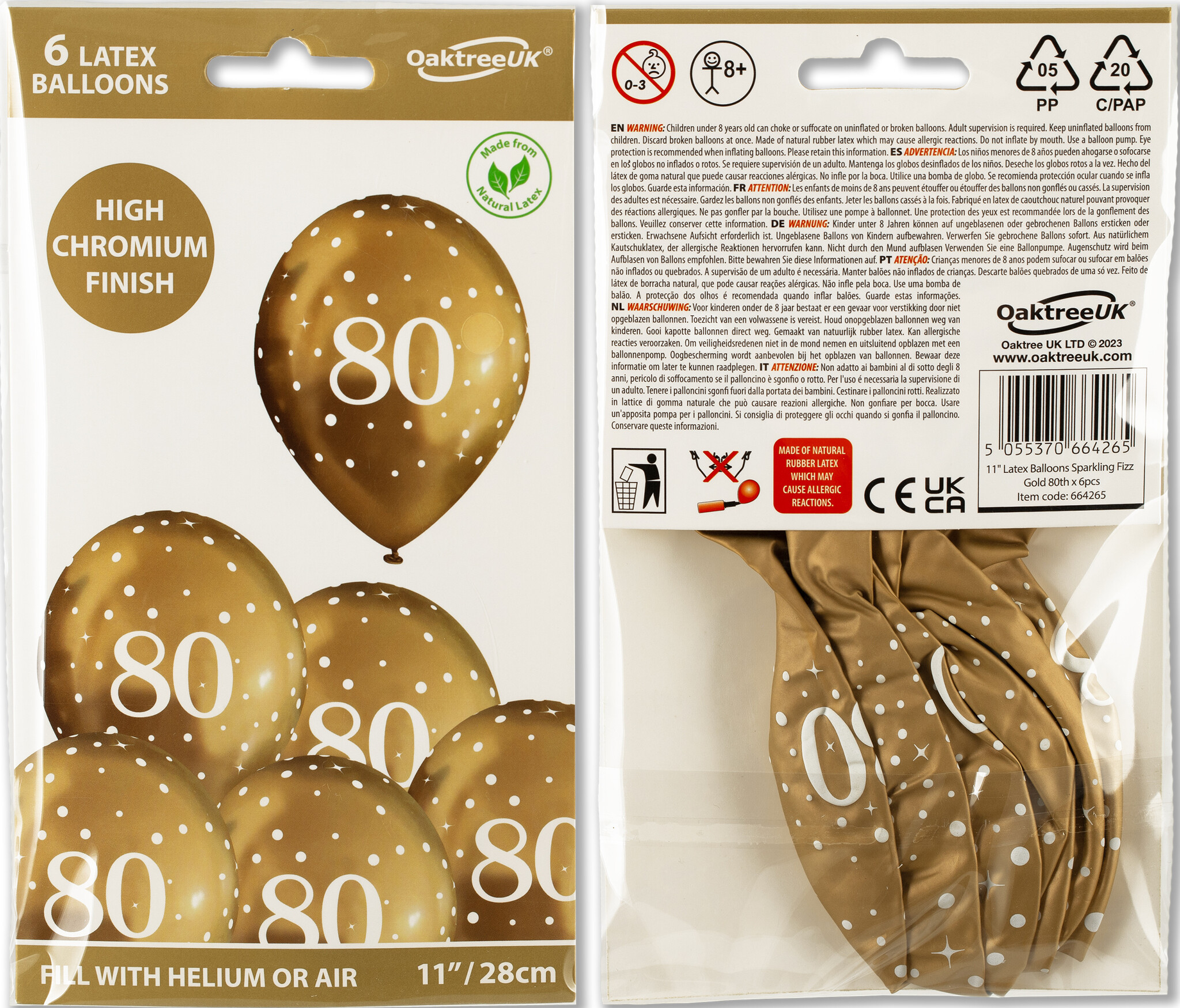 11 inch - Sparkling Fizz - 80 - Chromium Gold - 6 stuks