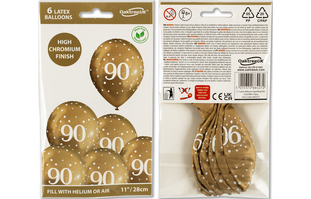 11 inch - Sparkling Fizz - 90 - Chromium Gold - 6 stuks