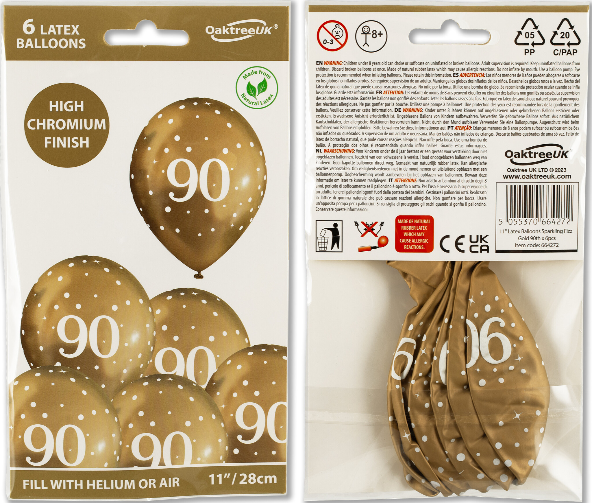 11 inch - Sparkling Fizz - 90 - Chromium Gold - 6 stuks