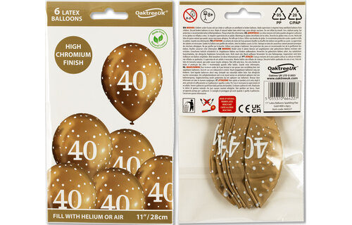 11 inch - Sparkling Fizz - 40 - Chromium Gold - 6 stuks