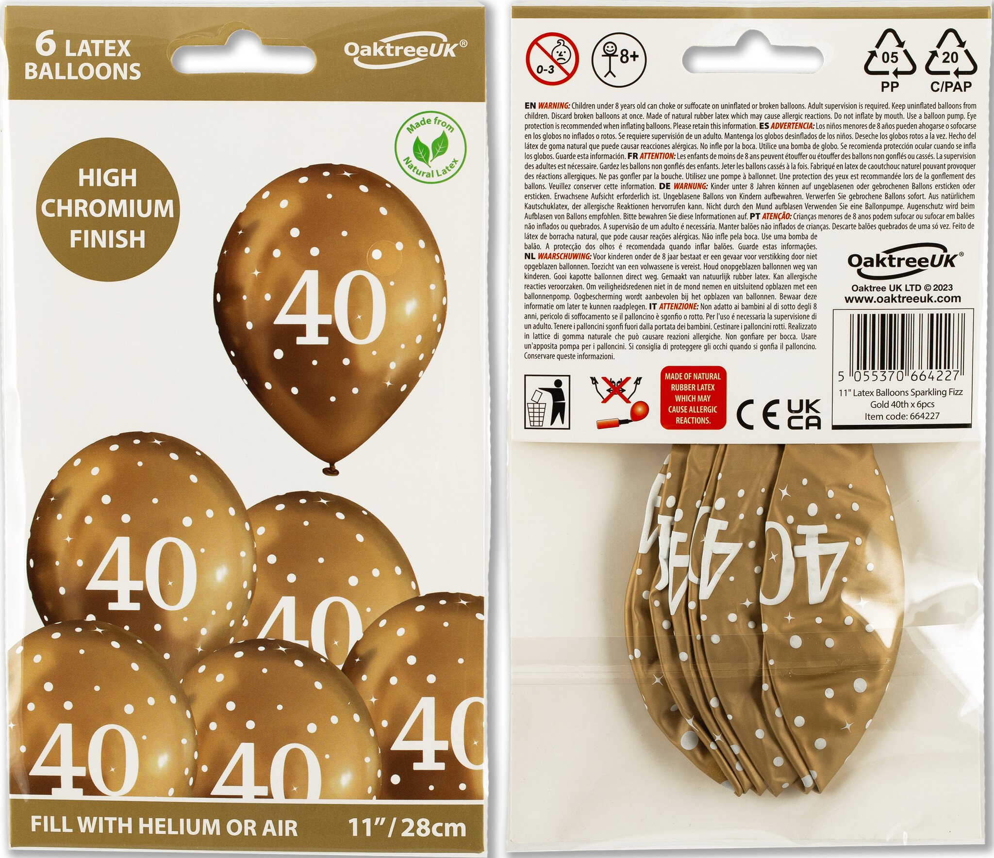 11 inch - Sparkling Fizz - 40 - Chromium Gold - 6 stuks