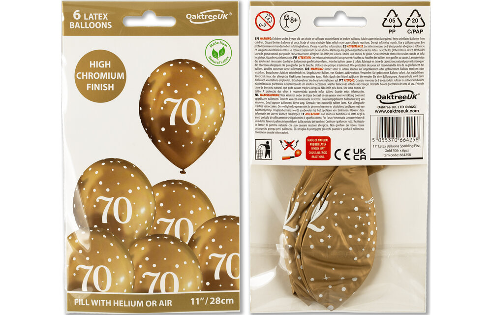 11 inch - Sparkling Fizz - 70 - Chromium Gold - 6 stuks