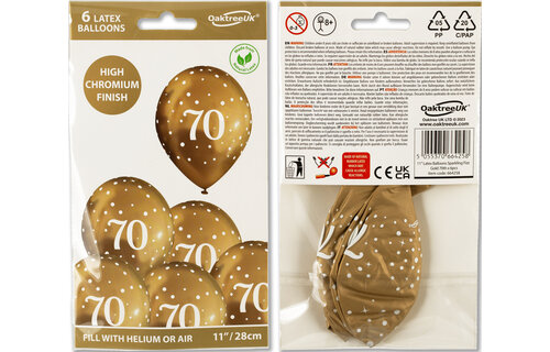 11 inch - Sparkling Fizz - 70 - Chromium Gold - 6 stuks