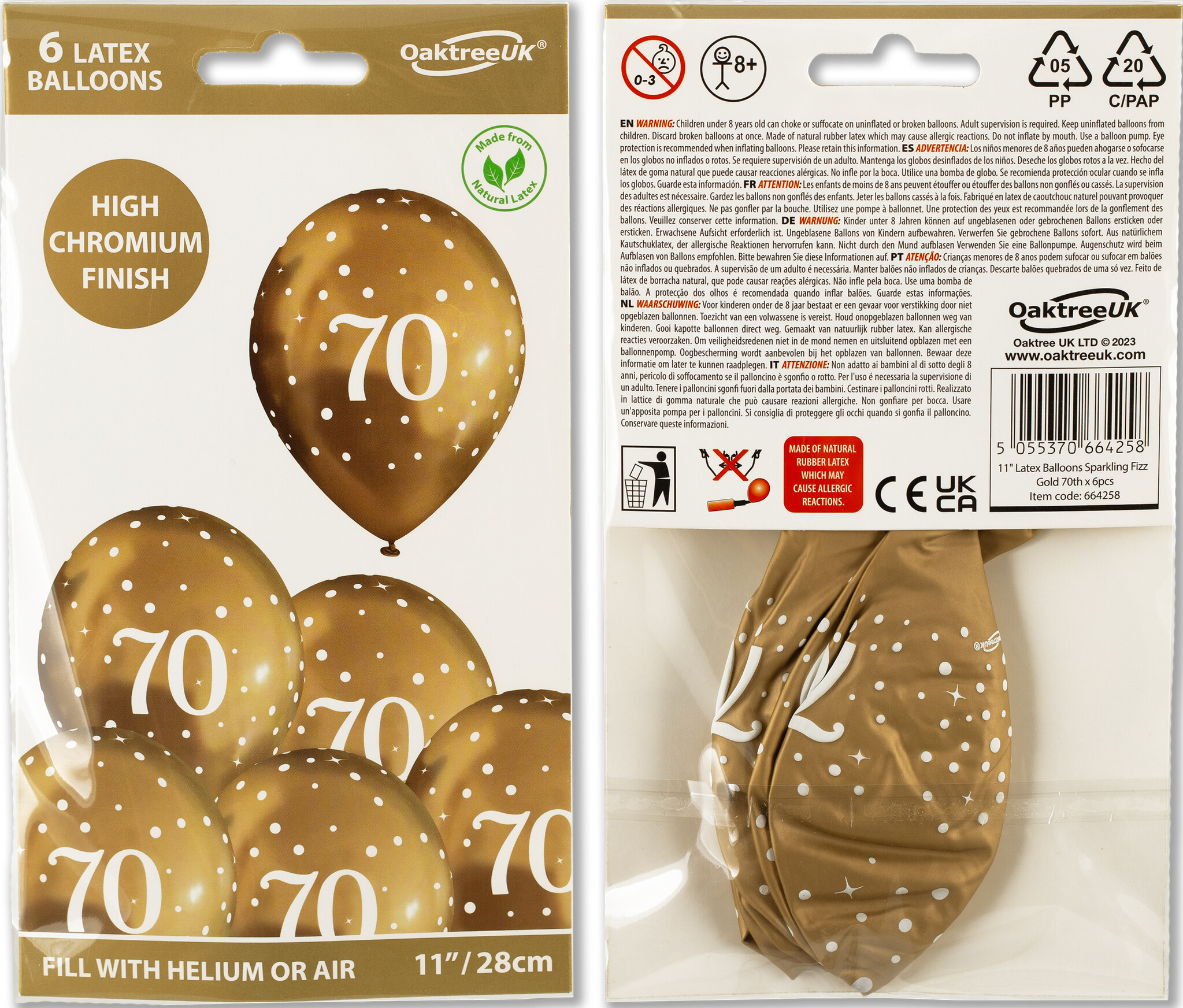 11 inch - Sparkling Fizz - 70 - Chromium Gold - 6 stuks