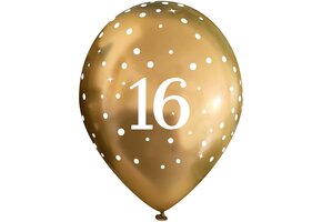 11 inch - Sparkling Fizz - 16 - Chrome Gold - 6 pcs