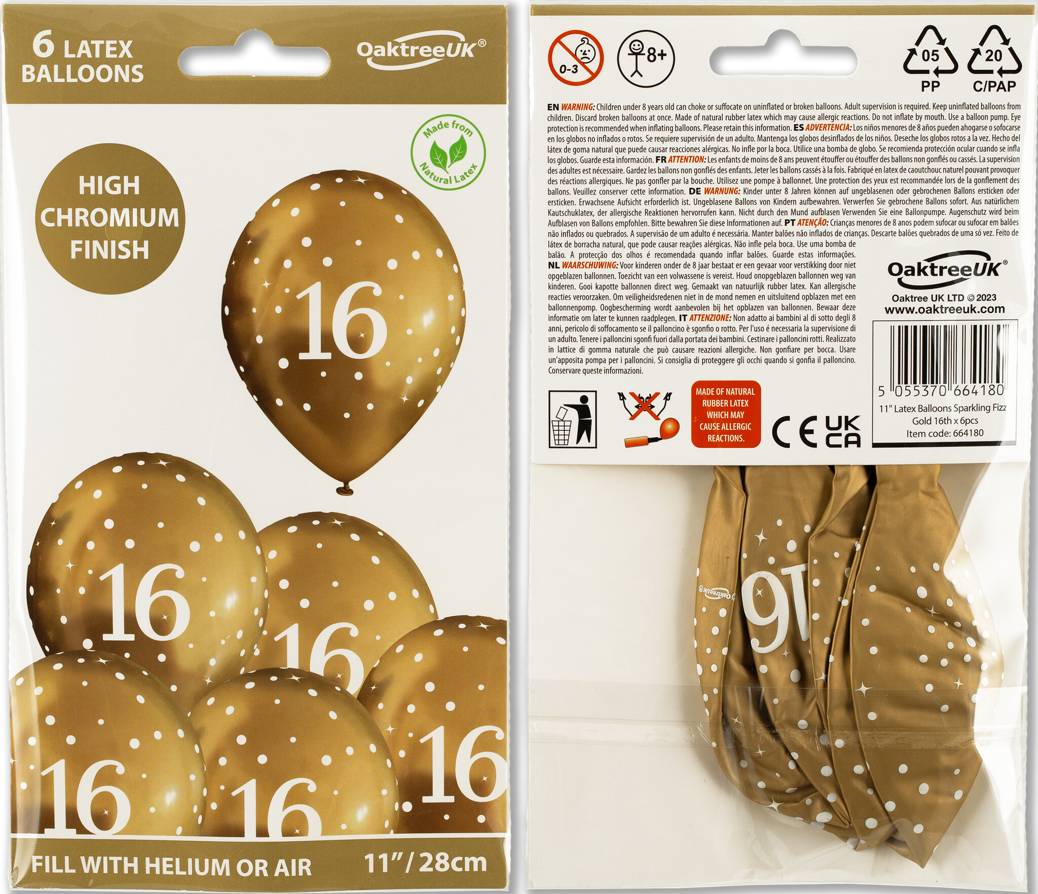 11 inch - Sparkling Fizz - 16 - Chromium Gold - 6 stuks