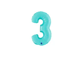 Cijfer Light Blue - 3 - 14 inch - Grabo