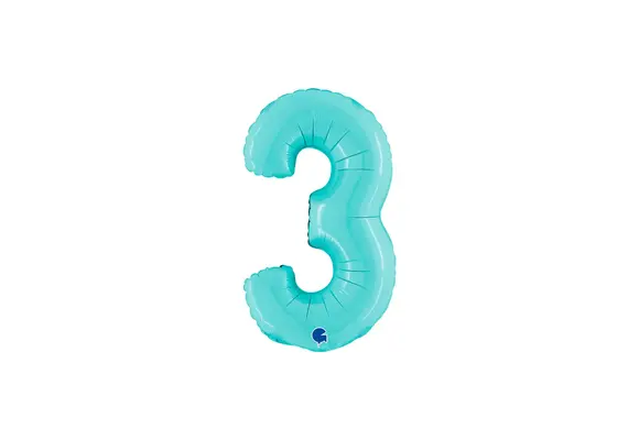 Cijfer Light Blue - 3 - 14 inch - Grabo