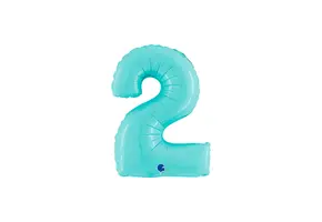 Cijfer Light Blue - 2 - 14 inch - Grabo