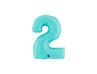 Cijfer Light Blue - 2 - 14 inch - Grabo