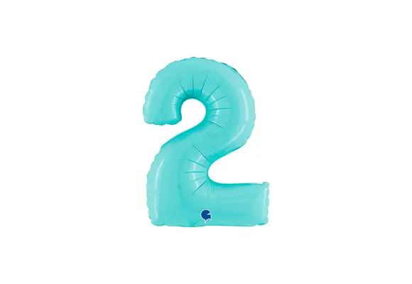 Cijfer Light Blue - 2 - 14 inch - Grabo