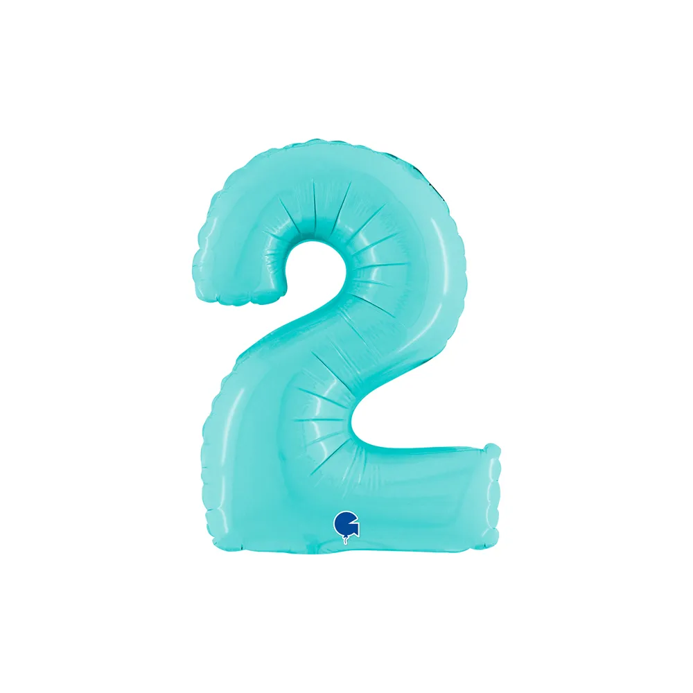 Cijfer Light Blue - 2 - 14 inch - Grabo