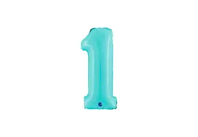 Cijfer Light Blue - 1 - 14 inch - Grabo