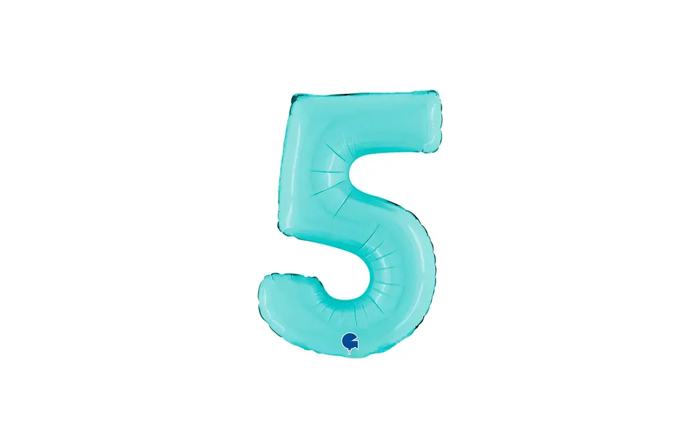 Cijfer Light Blue - 5 - 14 inch - Grabo