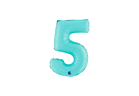 Cijfer Light Blue - 5 - 14 inch - Grabo