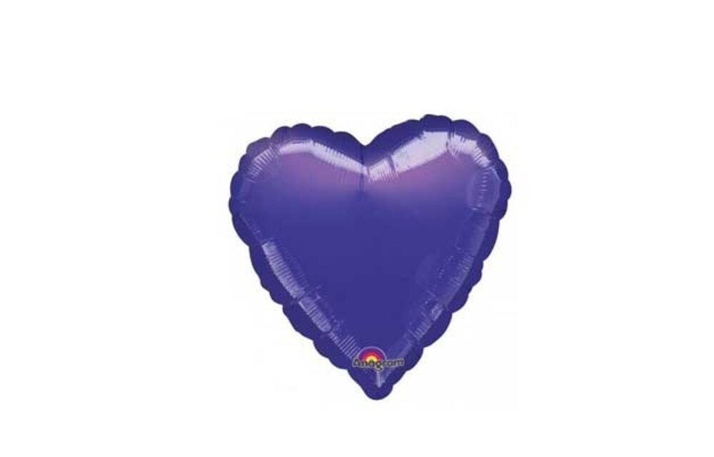 9 inch - Heart - Purple - Anagram - 2 stuks