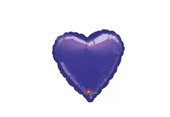 9 inch - Heart - Purple - Anagram - 2 stuks