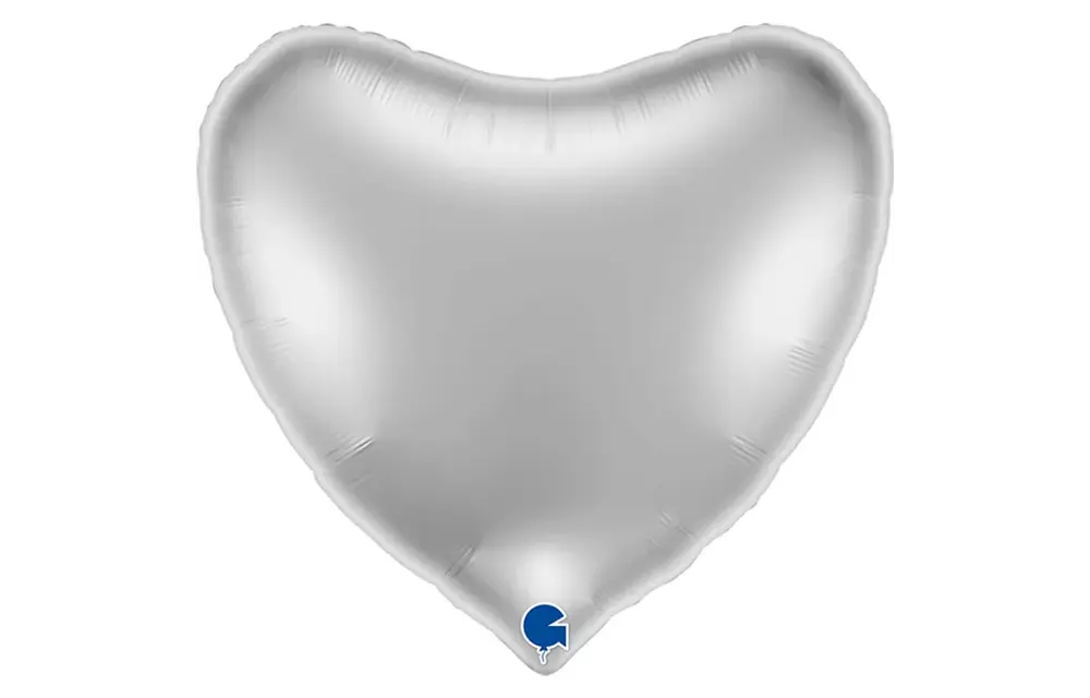 36 inch - Heart - Silver - Grabo
