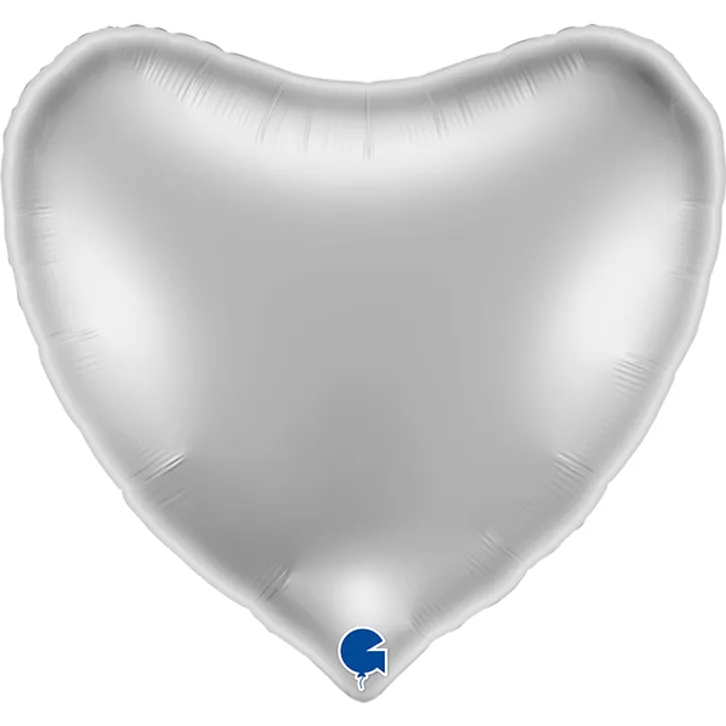 36 inch - Heart - Silver - Grabo