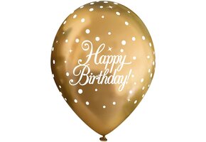 11 inch - Sparkling Fizz - Birthday - Chrome Gold - 6pcs