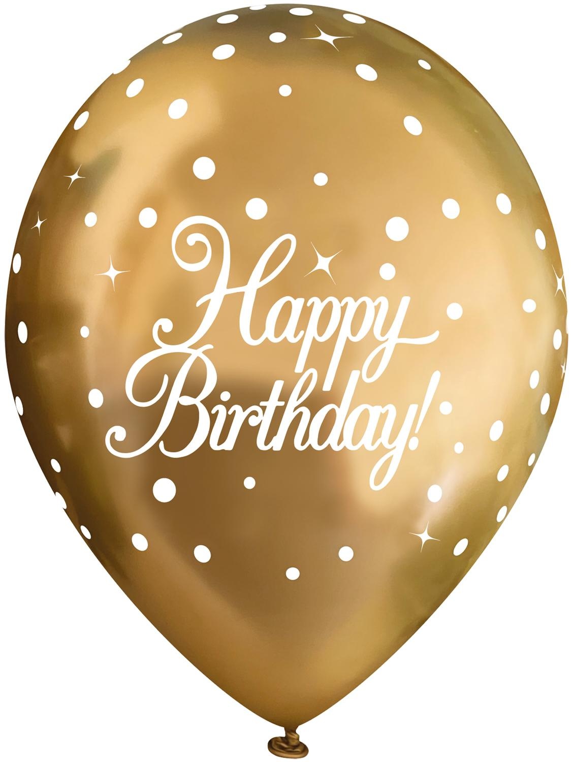 11 inch - Sparkling Fizz - Birthday - Chrome Gold - 6 stuks