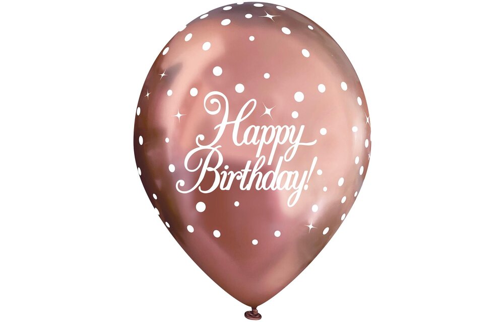 11 inch - Sparkling Fizz - B-Day - Chrome Rose Gold - 6 stuks