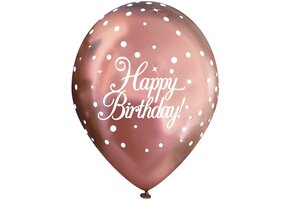 11 inch - Sparkling Fizz - B-Day - Chrome Rose Gold - 6 pcs