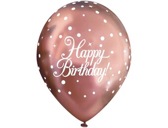 11 inch - Sparkling Fizz - B-Day - Chrome Rose Gold - 6 stks