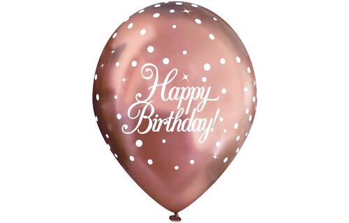 11 inch - Sparkling Fizz - B-Day - Chrome Rose Gold - 6 stuks